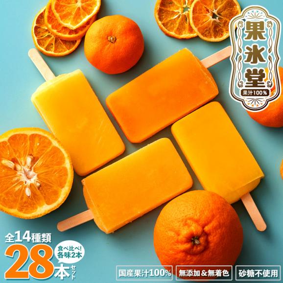 アイス 「果汁100%高級贅沢愛媛みかんのアイス! 果氷堂 全14種28本セット」02