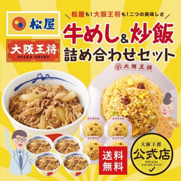 ≪松屋×大阪王将≫牛めし＆炒飯詰め合わせセット※北海道・沖縄は別途送料必要01