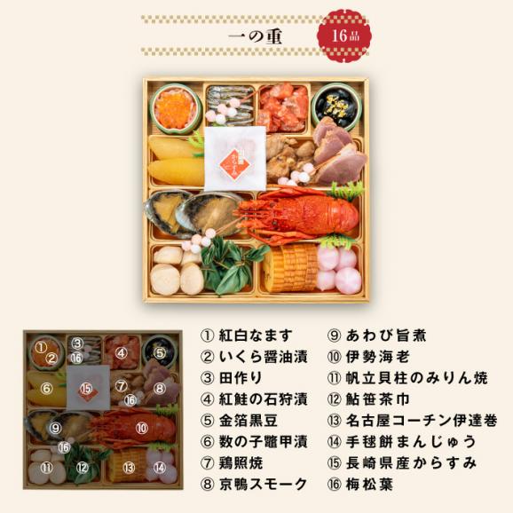【早期割引中】【全国送料無料】おせち 4～5人前 三段重 解凍不要 冷蔵「慶壽」千賀屋謹製 2026年 和風 全41品04