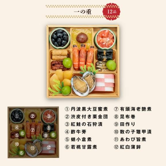 【早期割引中】【全国送料無料】おせち 3人前 三段重 解凍不要 冷蔵「にほんばれ」千賀屋謹製 2026年 和風 全34品04