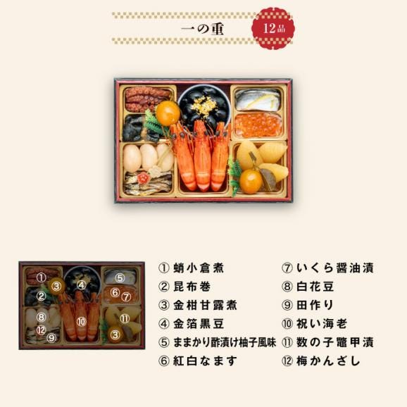 【早期割引中】【全国送料無料】おせち 2～3人前 長方形三段重 解凍不要 冷蔵「金千華」千賀屋謹製 2026年 和風 全33品04