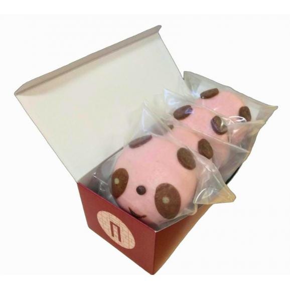 ≪期間限定販売≫【贈答用】 過門香のパンダまん(粒あんまん)4個入り【送料無料】【冷凍】◎02