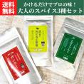 かけるだけでプロの味!大人のスパイス3種セット 各種45g(ガンラー・セロリソルト・四川青山椒塩)【送料無料】【ネコポス】 ※代金引換・お届け日時指定“不可”