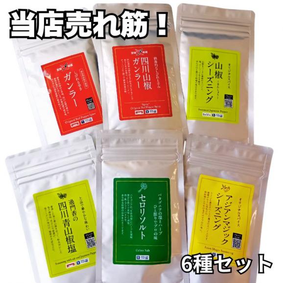 過門香ガンラーシリーズとシーズニング6種のまとめ買いセット各45g【送料無料】【ネコポス】　※代金引換・お届け日時指定&ldquo;不可&rdquo;01