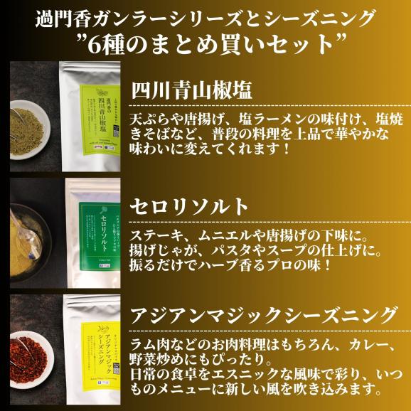 過門香ガンラーシリーズとシーズニング6種のまとめ買いセット各45g【送料無料】【ネコポス】　※代金引換・お届け日時指定&ldquo;不可&rdquo;04