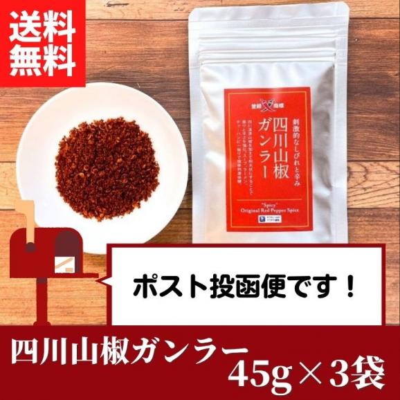 【ＴＶで紹介！】過門香の四川山椒ガンラー 45g&times;3pc 【送料無料】【ネコポス】◎　※代金引換・お届け日時指定&ldquo;不可&rdquo;01