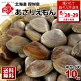 【6月28日～6月29日お届け】北海道 厚岸産 殻付 あさり（あさりえもん） 1.0kg【砂出し済】中サイズ　＊記載の期間にお届けとなります