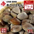【11月1日～2日お届け】北海道 厚岸産 殻付 あさり（あさりえもん） 1.0kg【砂出し済】中サイズ