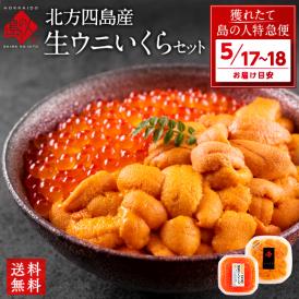 【5月17日～5月18日お届け】うに いくら 生エゾバフンウニ 80g＋昆布だしイクラ 50g 北方四島産【送料無料】