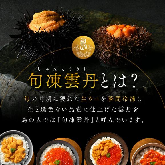 うに いくら 礼文・利尻島産 旬凍ムラサキウニ＆昆布だしイクラ セット【送料無料】03