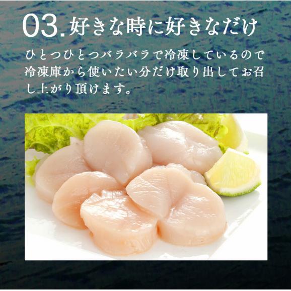 北海道 枝幸産 お刺身 肉厚ほたて貝柱 700g【送料無料】05