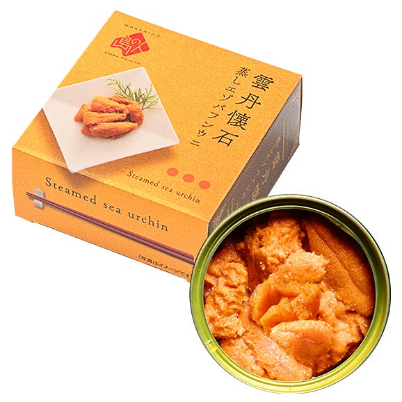 ギフト箱入り 礼文・利尻島産 蒸しうに エゾバフンウニ 160g(80g×2) 無添加【送料無料】　雲丹 ギフト 北海道 内祝い お返し 贈り物 海鮮 食品 食べ物 お取り寄せグルメ06