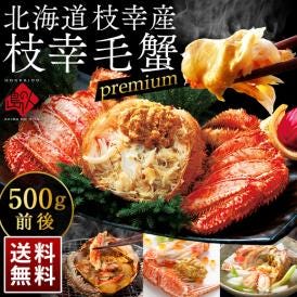 かに 北海道 枝幸産 プレミアム毛蟹 500g【送料無料】