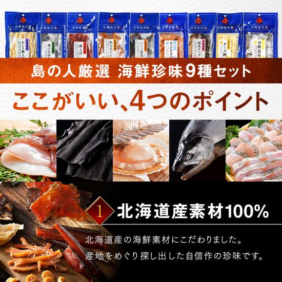 【北海道産素材100%】北海道のおつまみ9種セット 海鮮珍味【送料無料】04