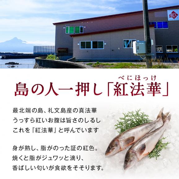 北海道 礼文島産 紅法華(べにほっけ) ほっけ開き 中サイズ 200-290g 3尾セット04
