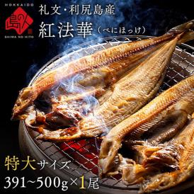 北海道 礼文島産 紅法華(べにほっけ) ほっけ開き 391-500g【特大サイズ】