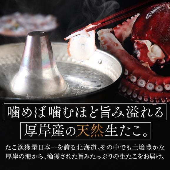北海道 厚岸産 やわらか天然生たこしゃぶ 500g【送料無料】02
