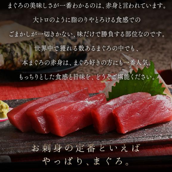 地中海産 天然本マグロ 赤身　約200g柵×2【送料無料】04