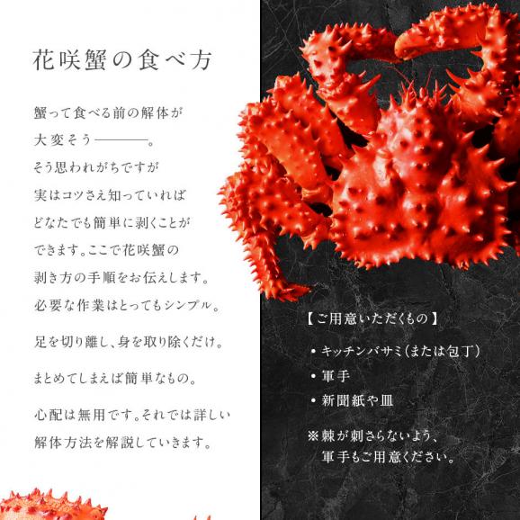 北海道 根室産 花咲ガニ(姿) 450g前後×2【送料無料】03