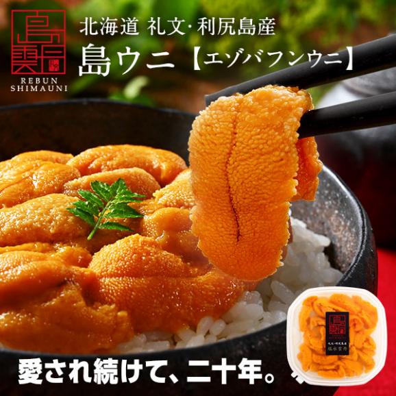 うに 北海道 礼文・利尻島産 生エゾバフンウニ 80g(うに丼1杯分)【送料無料】生うに 塩水 パック 雲丹 バフンウニ 海鮮 お取り寄せグルメ ミョウバン不使用01