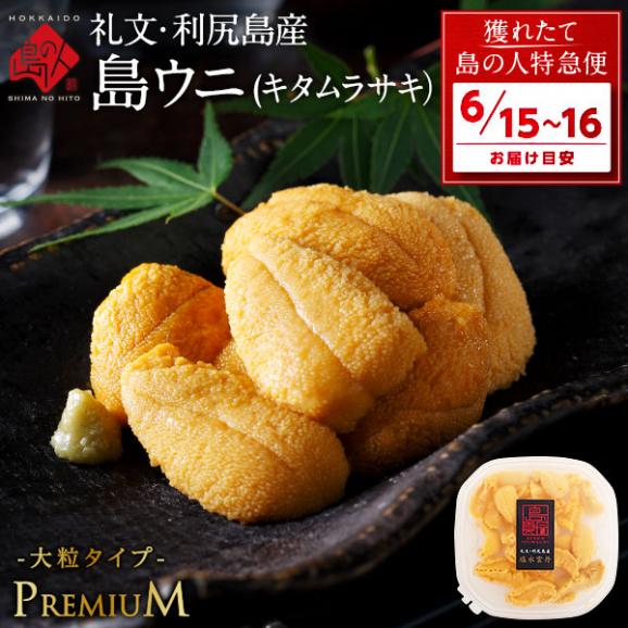 【6月15日～6月16日お届け】うに 北海道 利尻島 仙法志産 プレミアム 生キタムラサキウニ 90g【送料無料】01