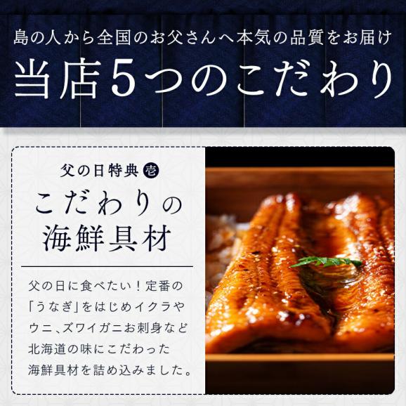 父の日ギフト 北海道 うなぎ入り豪華海鮮9点セット 粋(いき)【送料無料】02