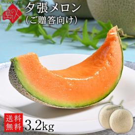 夕張メロン 3.2kg(1.6kg×2玉) 共撰優品(糖度11％以上)【送料無料】【ご贈答向け】