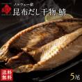 ノルウェー産 生干し昆布干物 開き鯖(サバ) 5尾【送料無料】