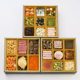 【送料込・数量限定】＜ミシュランガイド 9年連続一つ星＞ 『2025年 ルカンケの豪華3段重おせち（全24品）』 ※本州のみお届け可