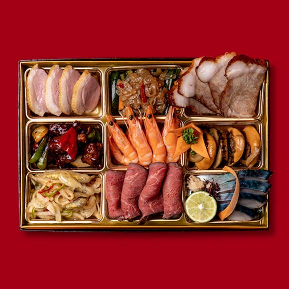 【送料無料！】中華料理 創作厨房さいか亭 2段重 全16品4人前【2026おせち】02