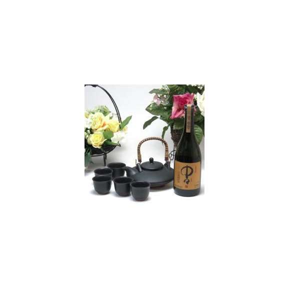 黒千代香セット5客ツル付（【限定酒】井上酒造　芋焼酎　夢のひととき　23度　720ｍｌ）焼酎ギフト01