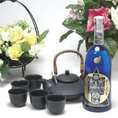 黒千代香セット5客ツル付(京屋酒造 本格そば焼酎 泰斗(たいと)の鳳駕(ほうが) 25度 720ml(宮崎県))焼酎ギフト