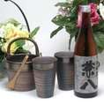 豪華酒器セット陶芸作家　安藤嘉規作（四ッ谷酒造 はだか麦を１００％の麦焼酎 兼八 720ml（大分県））焼酎ギフト