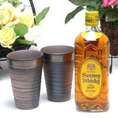 酒器ペアカップセット陶芸作家　安藤嘉規作（サントリー　角瓶　43゜700ml ）焼酎ギフト