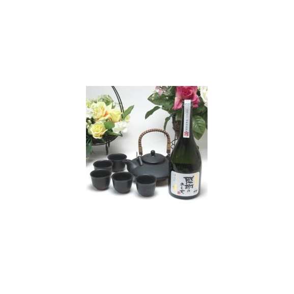 黒千代香セット5客ツル付（感謝を心より込めて濱田酒造　芋焼酎　感謝のきもち　25度　720ml[鹿児島県]）焼酎ギフト01