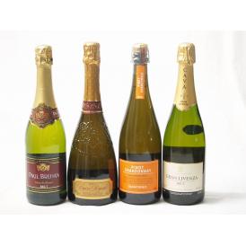クリアランスセール！【第2弾】世界のスパークリング辛口ワイン飲み比べ！4本セット（スペイン、フランス2、イタリア）泡ワイン4本セット