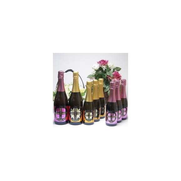 薩摩スパークリングホームデラックス8本セット（ゆずどん375ml3本750ml、梅太夫375ml3本750ml）750ml&times;2本、375ｍｌ&times;6本01