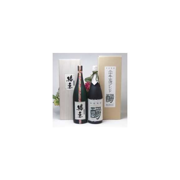【送料無料】【数量限定】13年熟成本格むぎ焼酎（桐箱入り）×30年古酒ブレンド米焼酎しょう　エクセレンス　　猶薫（なおしげ）1800ｍｌ×2本　神楽酒造02