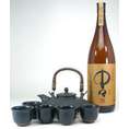【送料無料】黒千代香セット5客ツル付(黒木本店 本格麦焼酎 中々 1800ml) 【黒千代香セット】