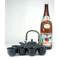 【送料無料】黒千代香セット5客ツル付（本格芋焼酎　伊佐美1800ｍｌ）　【黒千代香セット】