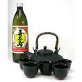 【送料無料】黒千代香セット5客ツル付上質の水を使った喜界島 黒糖焼酎 25度 900ml 【黒千代香セット】