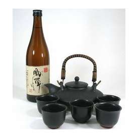 黒千代香5客ツル付 　【限定品】　栗黄金使用芋焼酎　風憚 （ふうたん） 25度　720ml　【黒千代香セット】