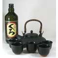 【贈り物B3】送料無料 黒千代香セット5客ツル付き+本格芋焼酎 くろ 720ml 送料込みギフトセット福袋【お急ぎOK】 【贈り物特集】