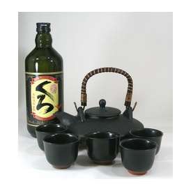 【贈り物Ｂ３】送料無料 黒千代香セット5客ツル付き+本格芋焼酎 くろ 720ｍｌ 送料込みギフトセット福袋【お急ぎOK】 【贈り物特集】