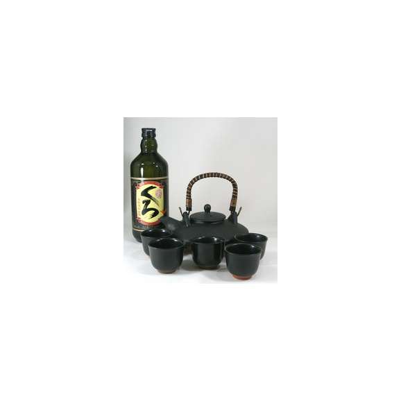【贈り物B3】送料無料 黒千代香セット5客ツル付き+本格芋焼酎 くろ 720ml 送料込みギフトセット福袋【お急ぎOK】 【贈り物特集】01