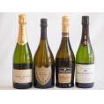 ドンペリ飲み比べ4本セット(ドンペリニヨン 白 正規輸入品750ml+世界の厳選スパークリングワイン(辛口2本、甘口1本)