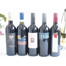 セレクションイタリアワイン（赤5本）で750ml×5本