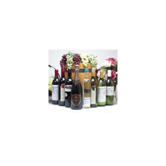 パーティワイン＆日本酒福袋8本セット　セレクションワイン6本（赤3本、白3本）とスパークリングワインロゼ1本と生酒原酒1本500ｍｌ01
