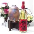 信楽焼・明山窯　焼酎サーバー　火色金小紋　2200ｃｃ(専用木台付き)+老松酒造　麦焼酎　閻魔　1800ｍｌ 