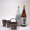 【】豪華酒器セット陶芸作家　安藤嘉規作（特選本格焼酎2本セット　森伊蔵　魔王）1800ml×2本焼酎ギフト